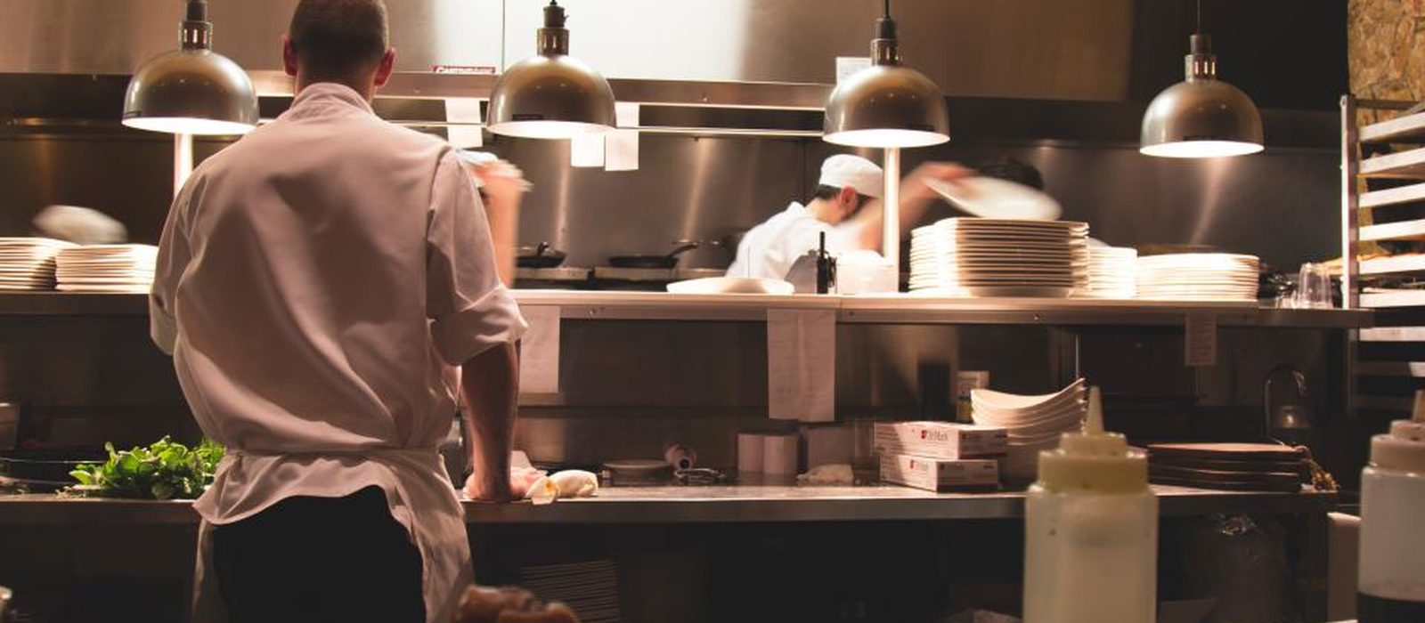 Back-of-house kitchen and loading area of a Newark Ironbound restaurant